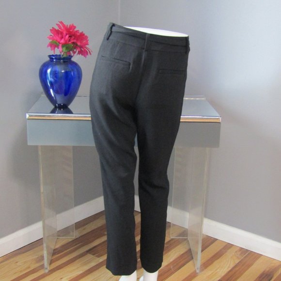 NWT LOFT Black Cropped Pants w/ Tie Belt Size 2 - Picture 3 of 5